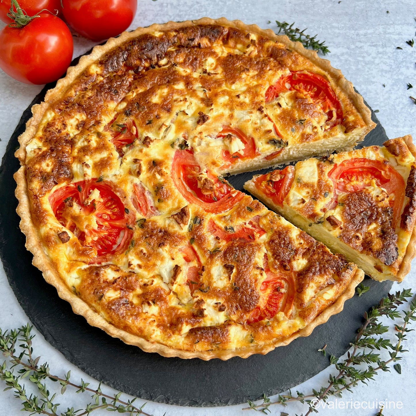 Tomato and Feta Quiche