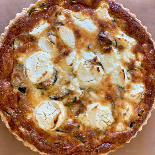 Zucchini and Goat Cheese Quiche